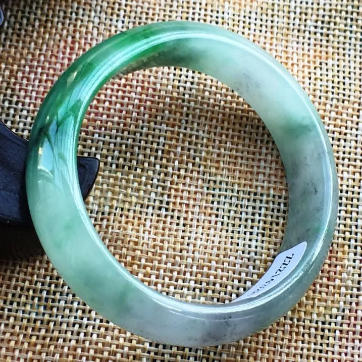 10% OFF- 52/53/54 mm Certified Natural Jadeite Emerald Jade Bangle《Grade A》A60