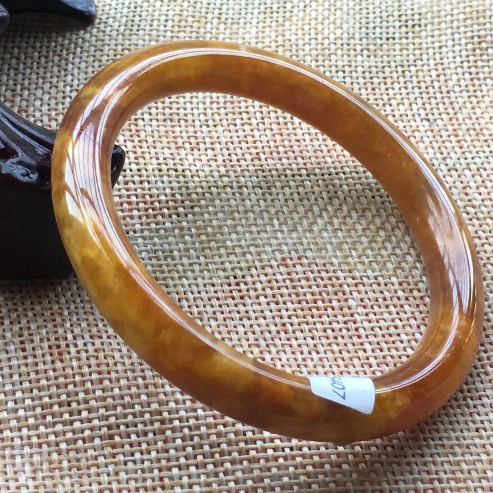 10% OFF- 53/54/55 mm Certified Natural Red Yellow Jadeite Emerald A*Jade Bracelet Bangle 05407