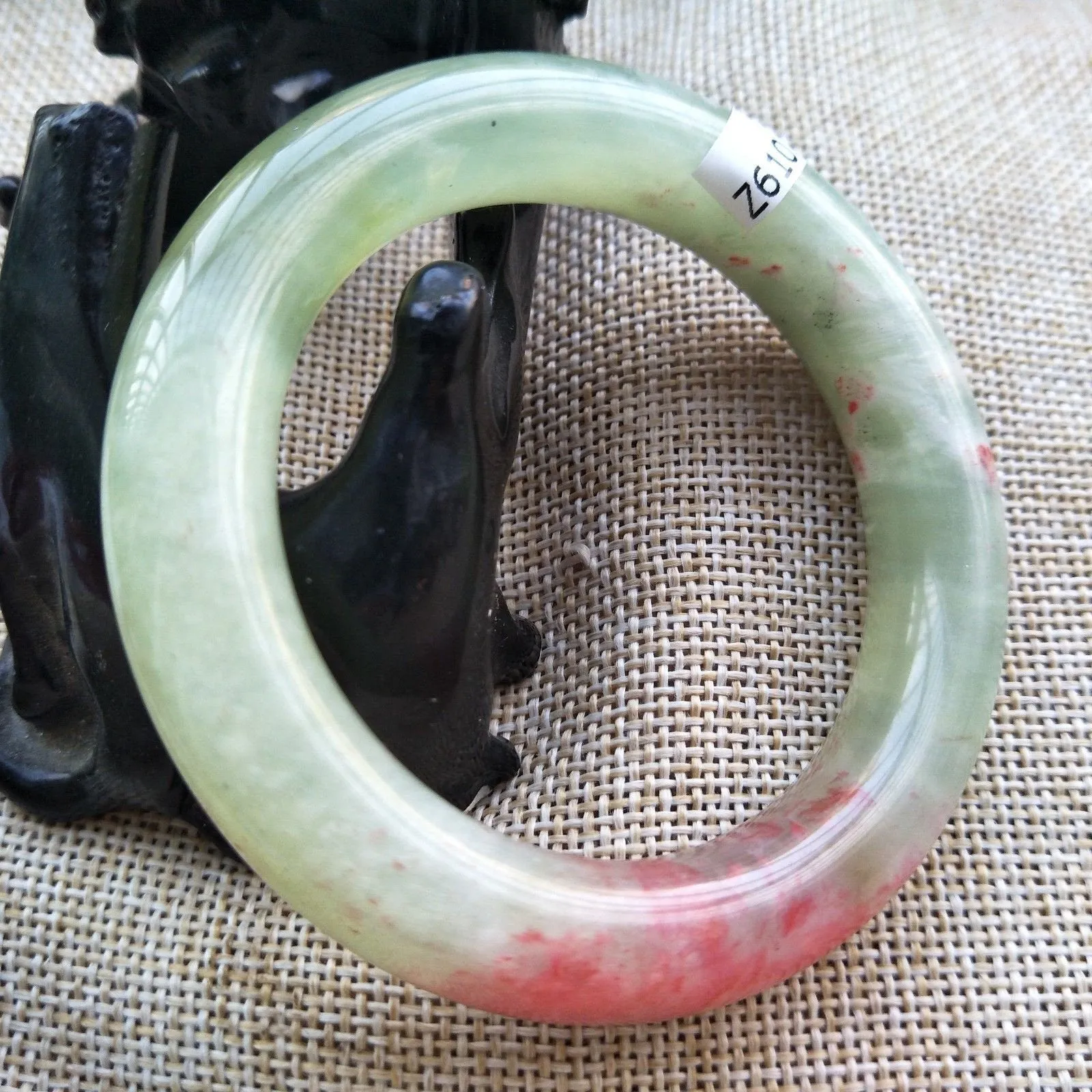 10% OFF- 53/54/55mm Certified Natural Red Jadeite Emerald A*Jade HandCarved Bangle Z610