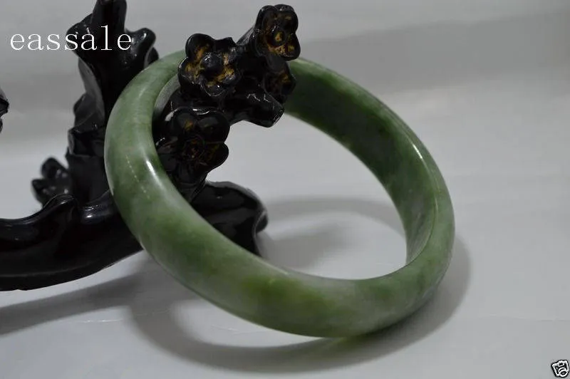 10% OFF) 54-65 mm Certified Natural Emerald Jade Bracelet Bangle《Grade A》