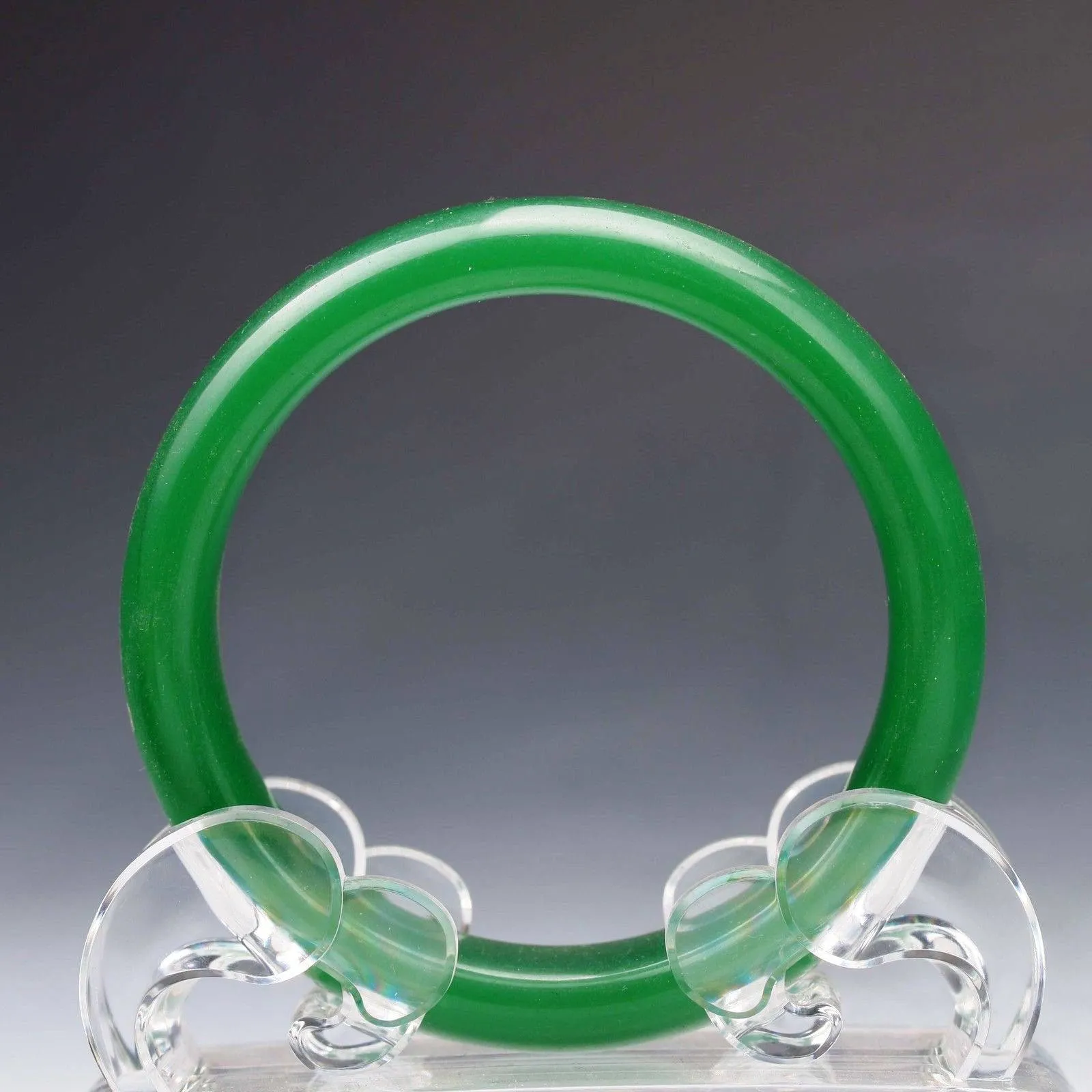 10% OFF- 55/56/57 mm Certified Natural Jadeite Emerald Jade Bangle《Grade A》