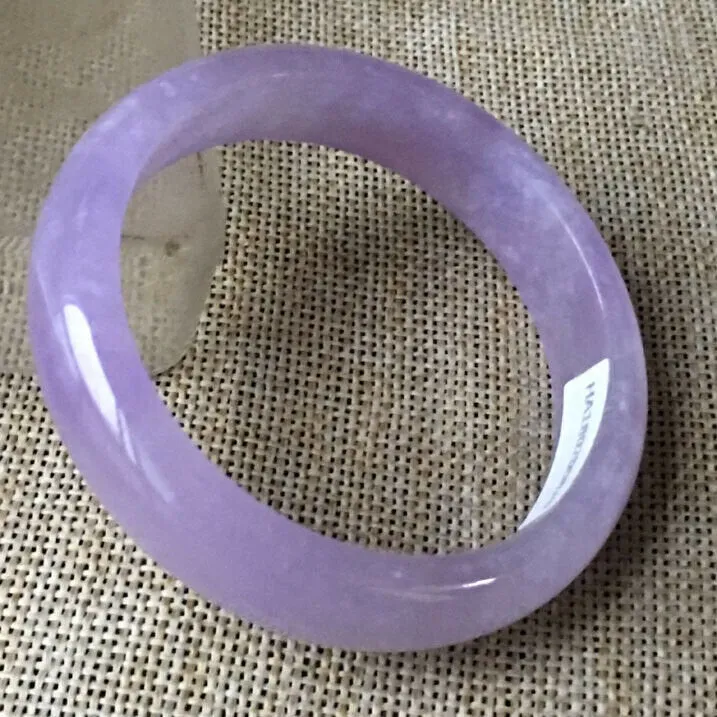10% OFF- 55/56/57mm Certified Natural Lavender Jadeite Emerald A*Jade HandCarved Bangle HA0820