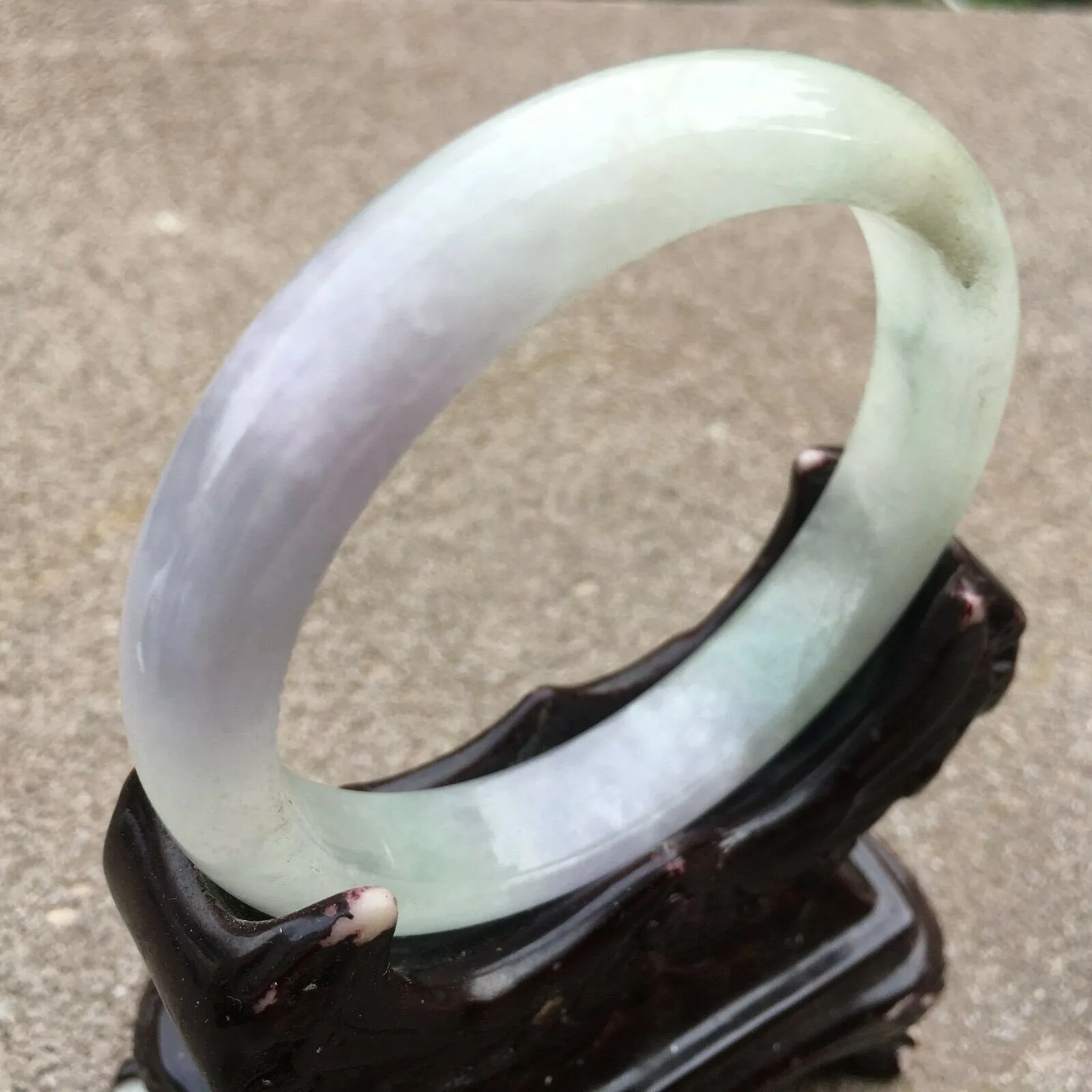 10% OFF- 55/56/57mm Certified Natural Lavender Jadeite Emerald A*Jade HandCarved Bangle x4004