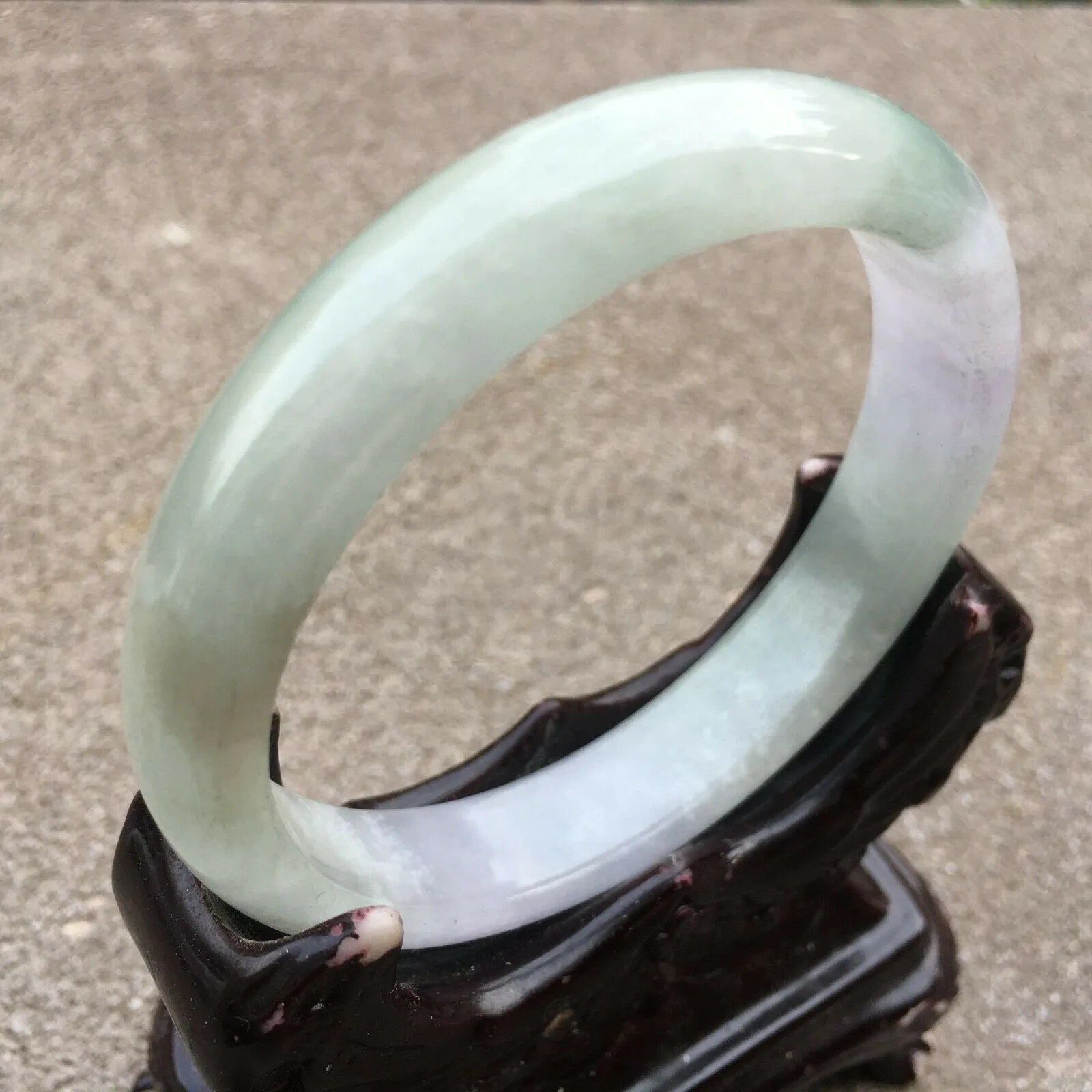 10% OFF- 55/56/57mm Certified Natural Lavender Jadeite Emerald A*Jade HandCarved Bangle x4004