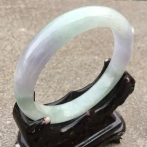 10% OFF- 55/56/57mm Certified Natural Lavender Jadeite Emerald A*Jade HandCarved Bangle x4004