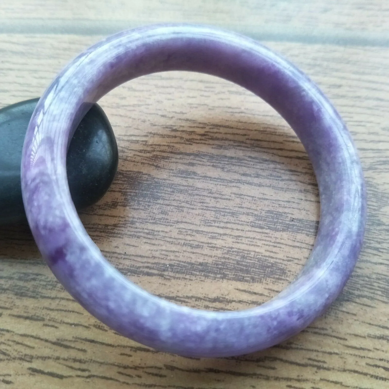 10% OFF- 55/56/57mm Certified Natural Purple Jadeite Emerald A*Jade HandCarved Bangle A151