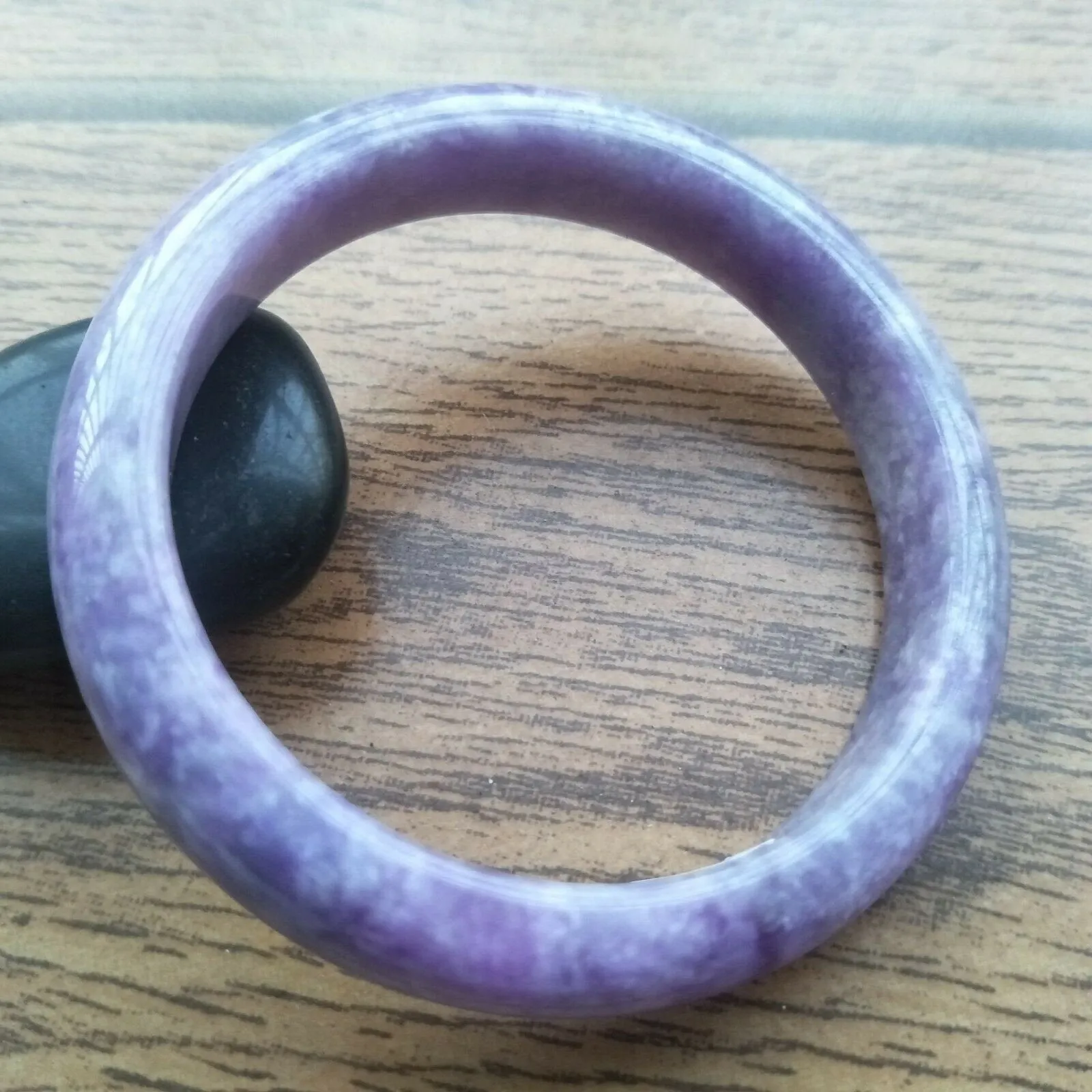 10% OFF- 55/56/57mm Certified Natural Purple Jadeite Emerald A*Jade HandCarved Bangle A151