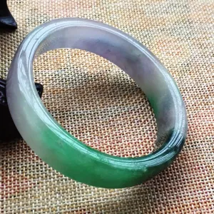 10% OFF- 56/57/58 mm Certified Natural 3 Color Jadeite Emerald A Jade HandCarved Bracelet Bangle A001