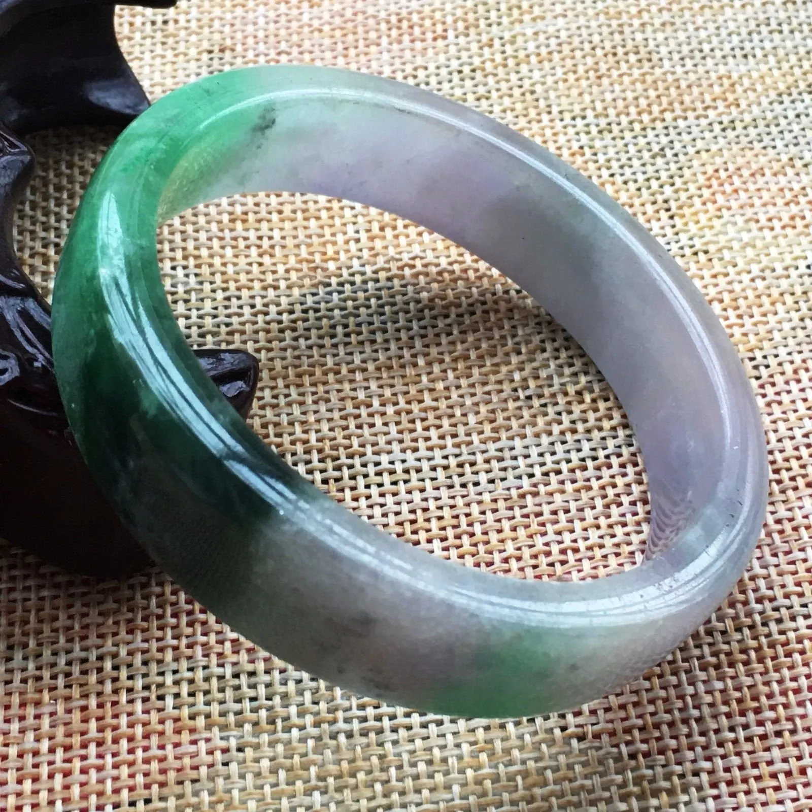10% OFF- 56/57/58 mm Certified Natural 3 Color Jadeite Emerald A Jade HandCarved Bracelet Bangle A001