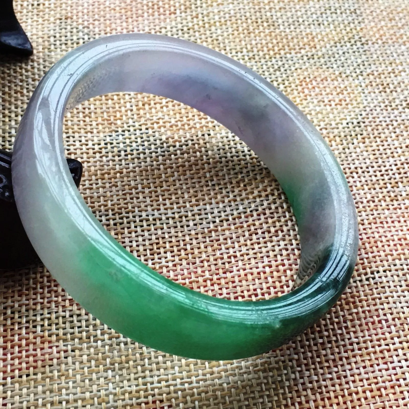 10% OFF- 56/57/58 mm Certified Natural 3 Color Jadeite Emerald A Jade HandCarved Bracelet Bangle A001