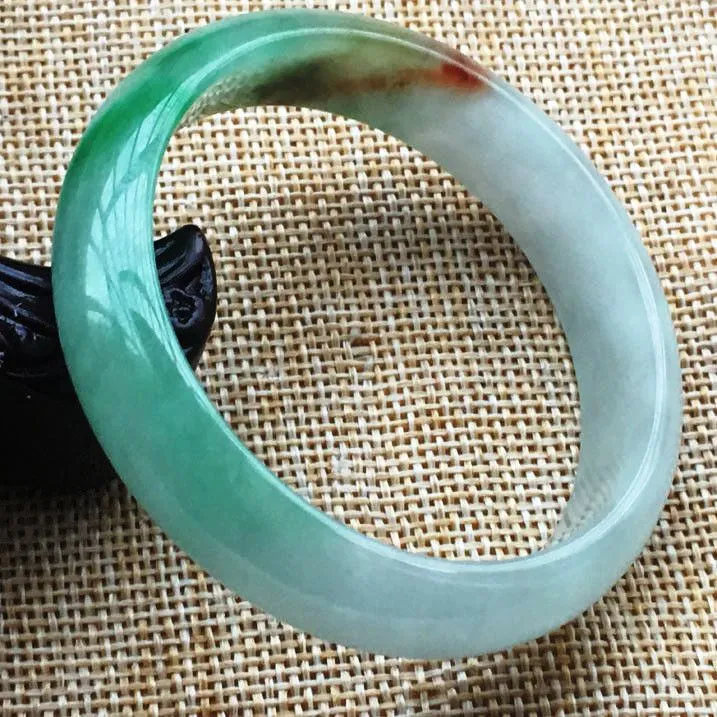 10% OFF- 56/57/58 mm Certified Natural 3 Color Jadeite Emerald A Jade HandCarved Bracelet Bangle A008