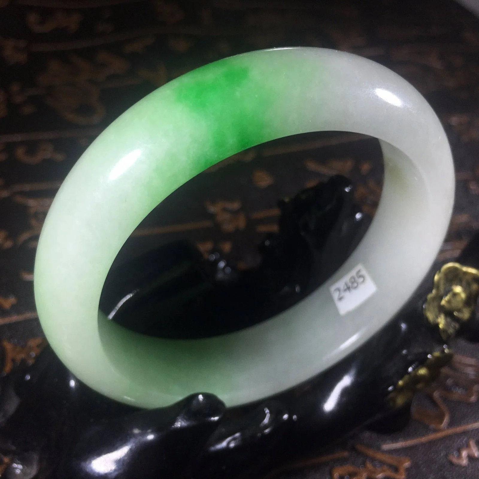 10% OFF- 56/57/58 mm Certified Natural Jadeite Emerald Jade Bangle《Grade A》2485