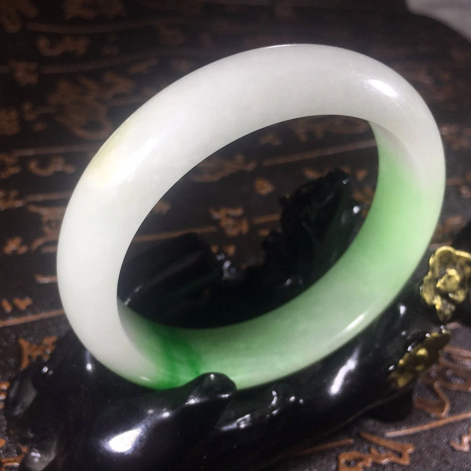 10% OFF- 56/57/58 mm Certified Natural Jadeite Emerald Jade Bangle《Grade A》2485
