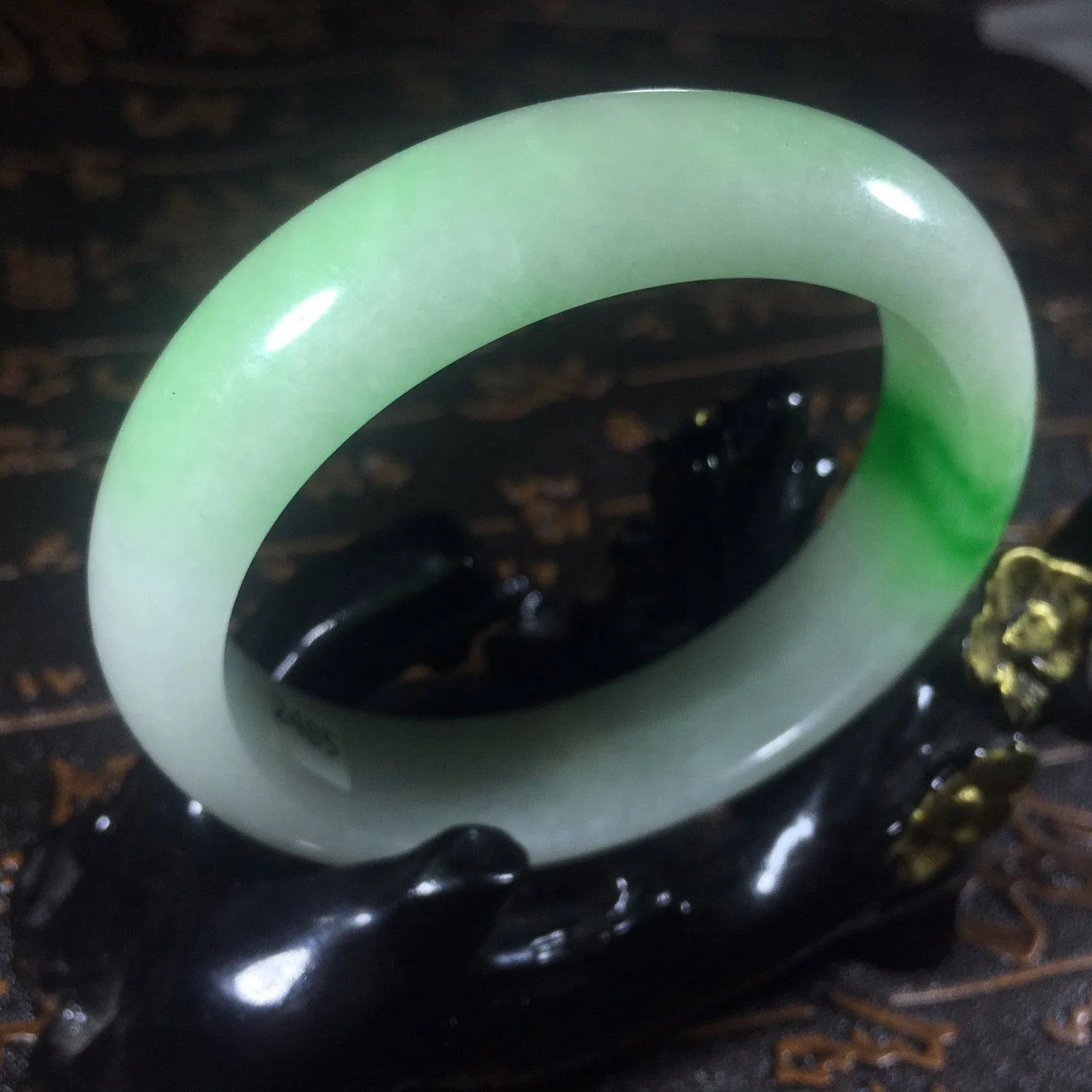 10% OFF- 56/57/58 mm Certified Natural Jadeite Emerald Jade Bangle《Grade A》2485