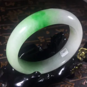 10% OFF- 56/57/58 mm Certified Natural Jadeite Emerald Jade Bangle《Grade A》2485