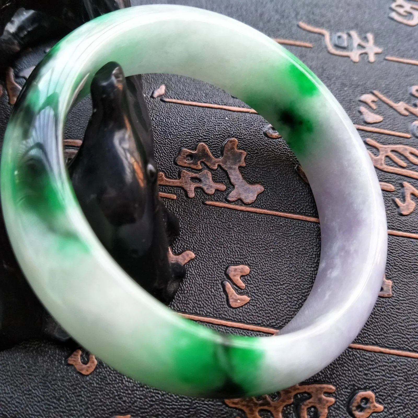 10% OFF- 56/57/58 mm Certified Natural Jadeite Emerald Jade Bangle《Grade A》F518