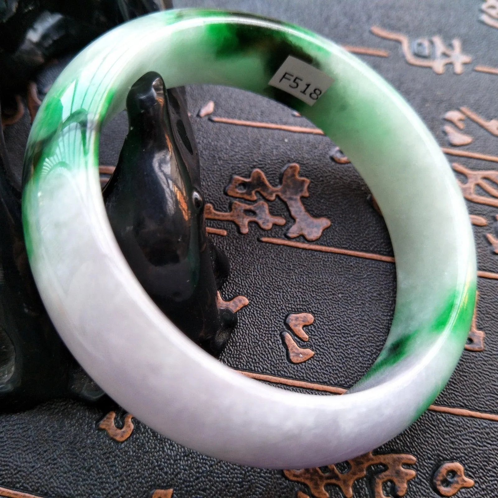 10% OFF- 56/57/58 mm Certified Natural Jadeite Emerald Jade Bangle《Grade A》F518