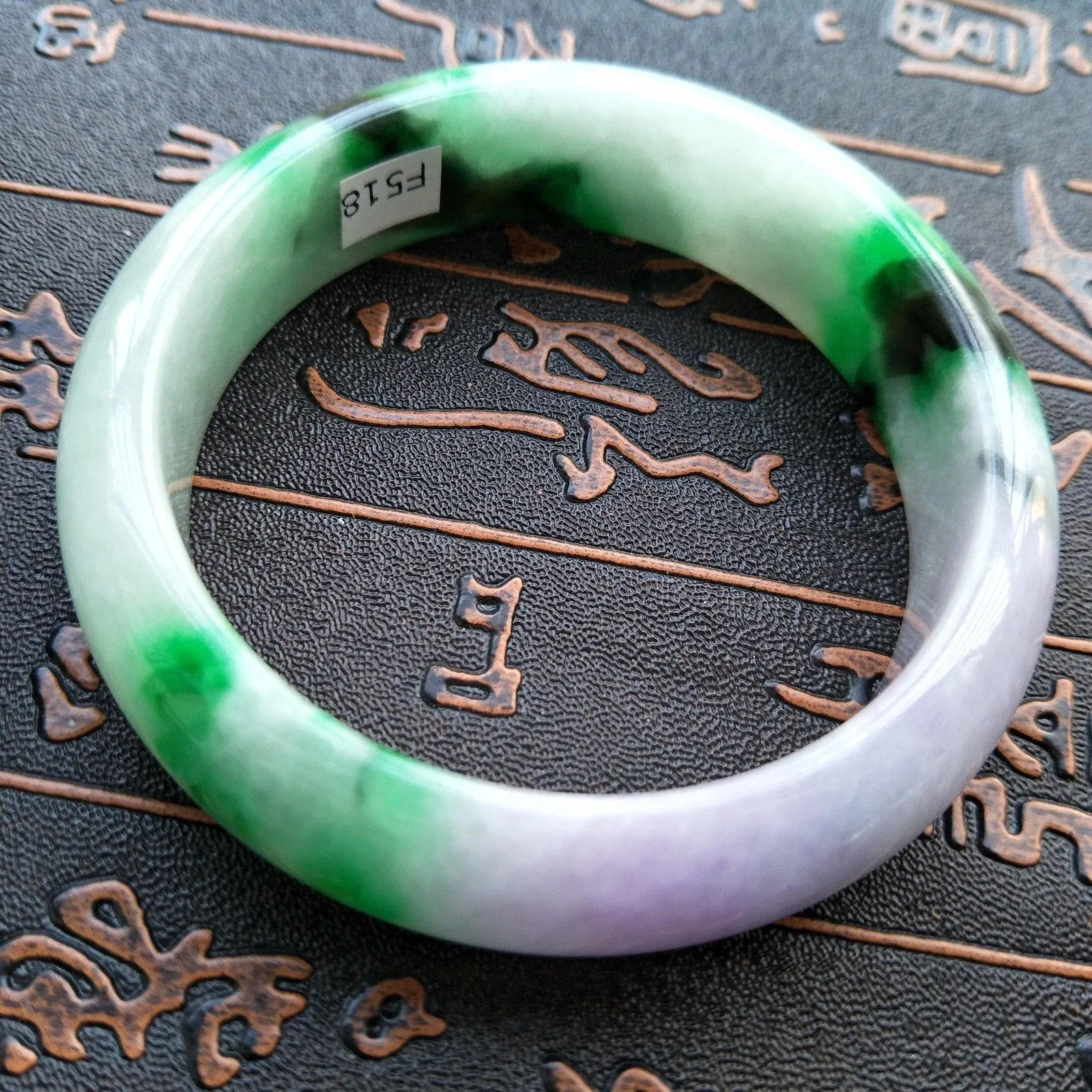 10% OFF- 56/57/58 mm Certified Natural Jadeite Emerald Jade Bangle《Grade A》F518