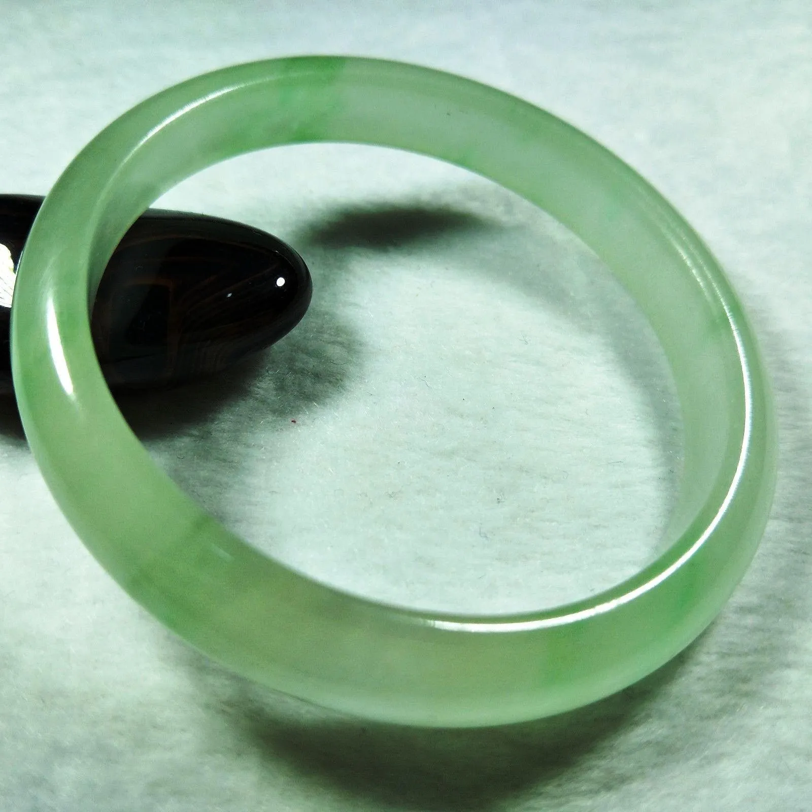 10% OFF- 56/57/58 mm Certified Natural Jadeite Emerald Jade Bangle《Grade A》H514