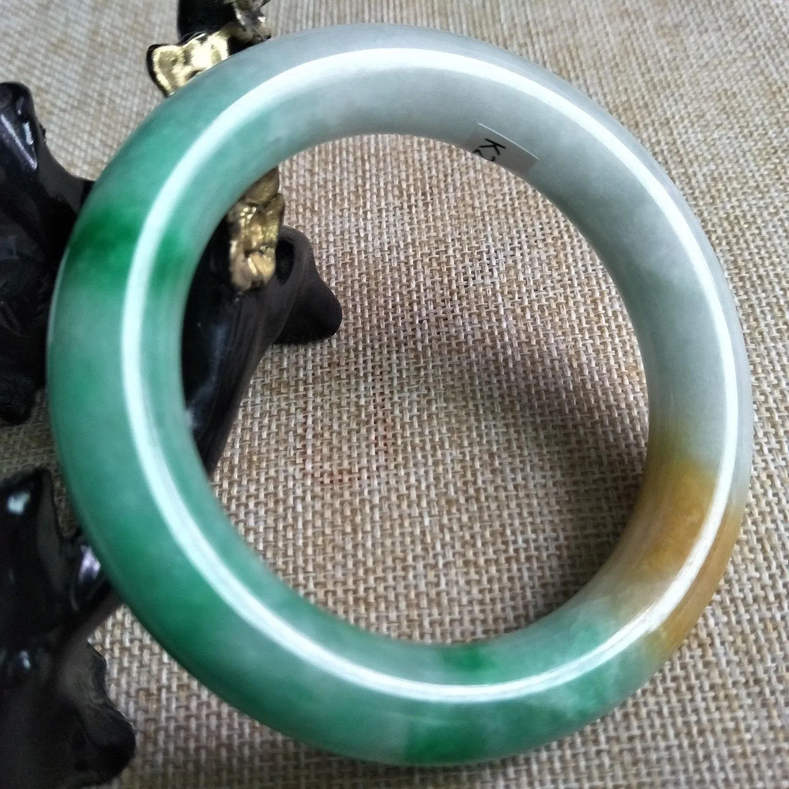 10% OFF- 56/57/58 mm Certified Natural Jadeite Emerald Jade Bangle《Grade A》K254
