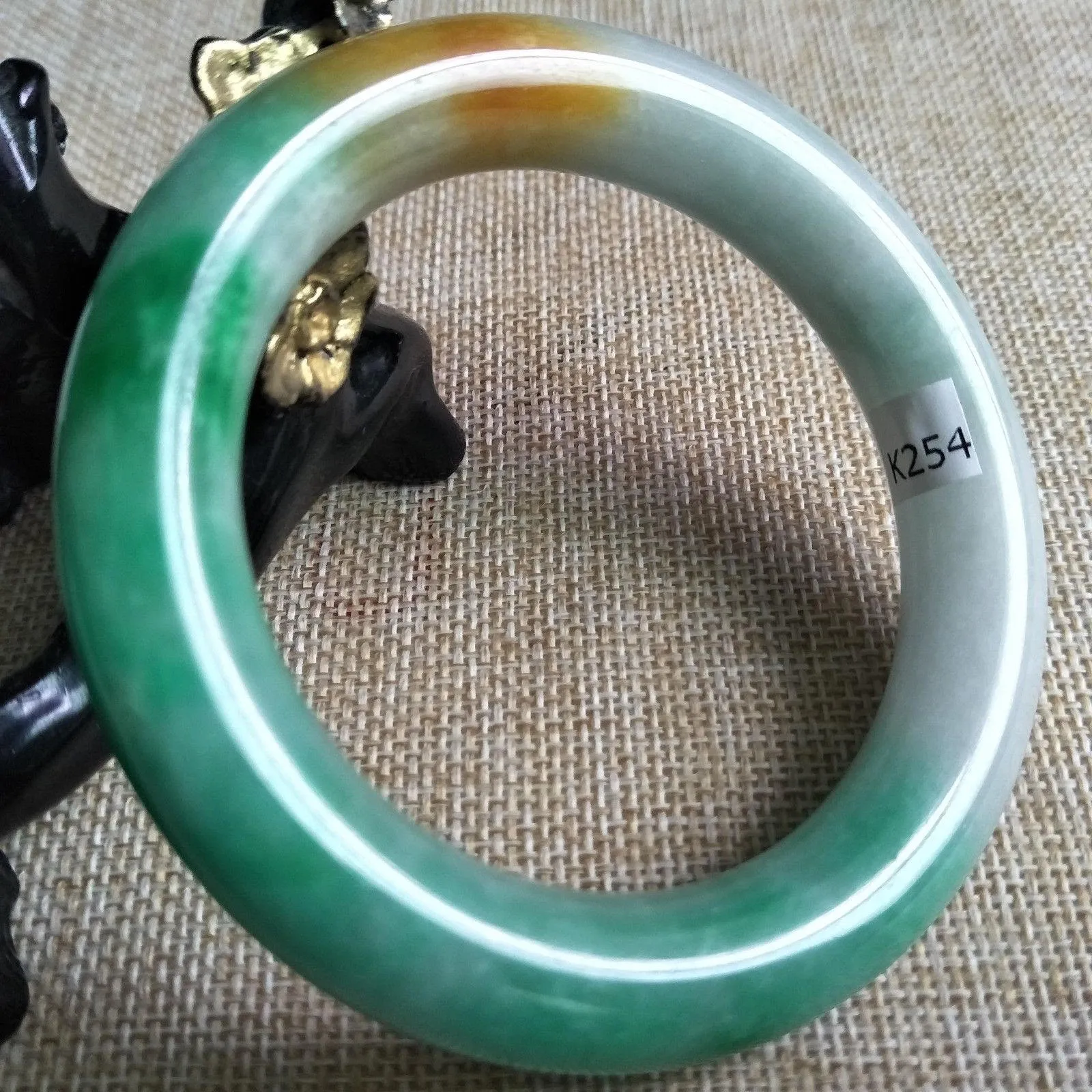 10% OFF- 56/57/58 mm Certified Natural Jadeite Emerald Jade Bangle《Grade A》K254