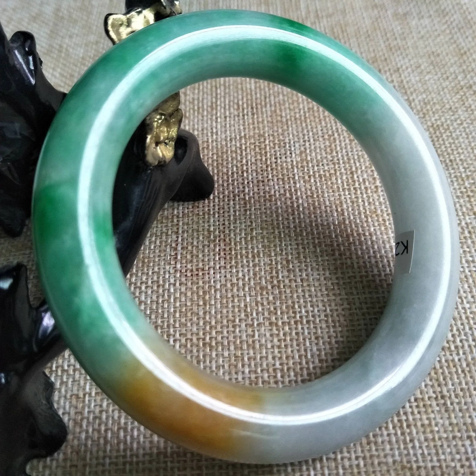 10% OFF- 56/57/58 mm Certified Natural Jadeite Emerald Jade Bangle《Grade A》K254