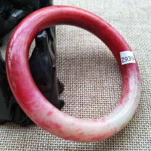 10% OFF- 56/57/58 mm Certified Natural Red Jadeite Emerald A*Jade Handcarved Bangle Z939