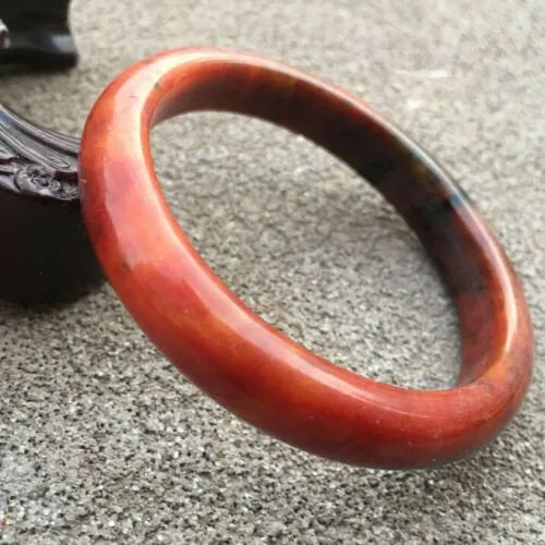 10% OFF- 56/57/58 mm Certified Natural Red Xiuyuan A Jade HandCarved Bangle Bracelet GX0222 with Gift Box
