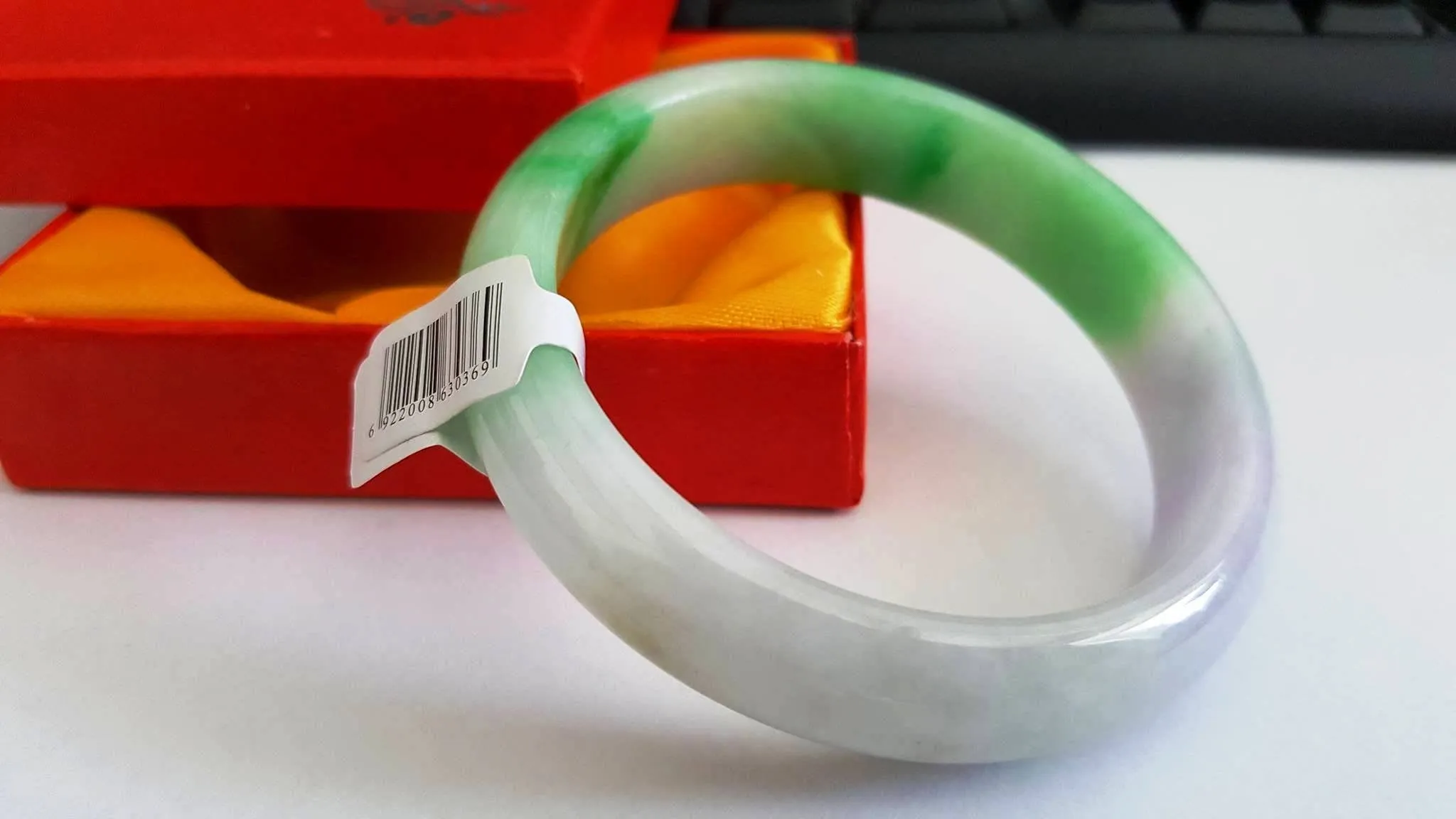 10% OFF- 56/57/58mm Certified Natural 3 Color Jadeite Emerald A*Jade HandCarved Bangle A181