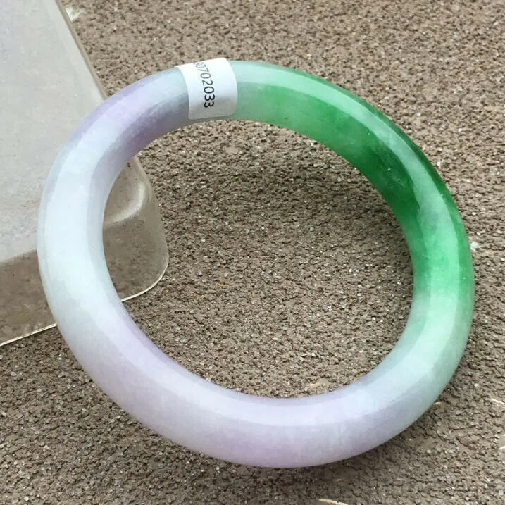 10% OFF- 56/57/58mm Certified Natural 3 Color Jadeite Emerald A*Jade HandCarved Bangle x2033
