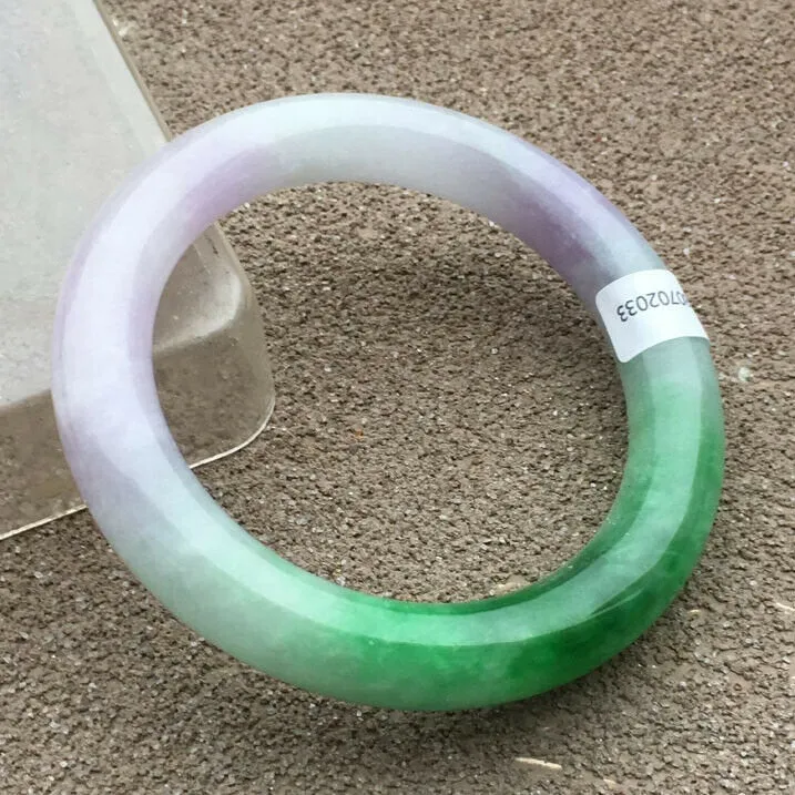10% OFF- 56/57/58mm Certified Natural 3 Color Jadeite Emerald A*Jade HandCarved Bangle x2033