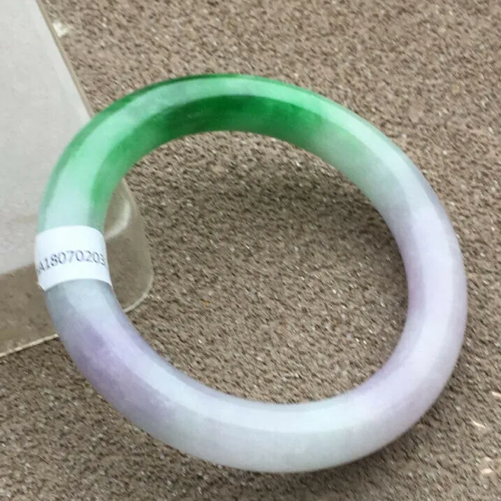 10% OFF- 56/57/58mm Certified Natural 3 Color Jadeite Emerald A*Jade HandCarved Bangle x2033