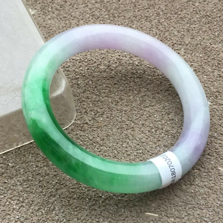 10% OFF- 56/57/58mm Certified Natural 3 Color Jadeite Emerald A*Jade HandCarved Bangle x2033