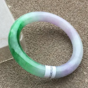 10% OFF- 56/57/58mm Certified Natural 3 Color Jadeite Emerald A*Jade HandCarved Bangle x2033