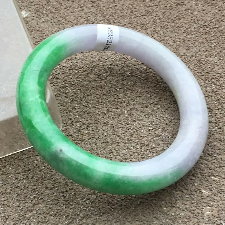 10% OFF- 56/57/58mm Certified Natural 3 Color Jadeite Emerald A*Jade HandCarved Bangle x2039