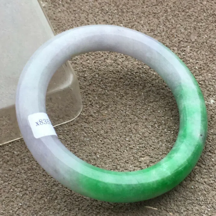 10% OFF- 56/57/58mm Certified Natural 3 Color Jadeite Emerald A*Jade HandCarved Bangle x2039