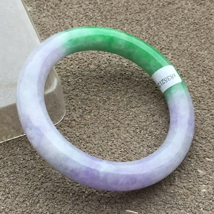 10% OFF- 56/57/58mm Certified Natural 3 Color Jadeite Emerald A*Jade HandCarved Bangle x2041