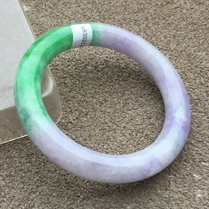10% OFF- 56/57/58mm Certified Natural 3 Color Jadeite Emerald A*Jade HandCarved Bangle x2041