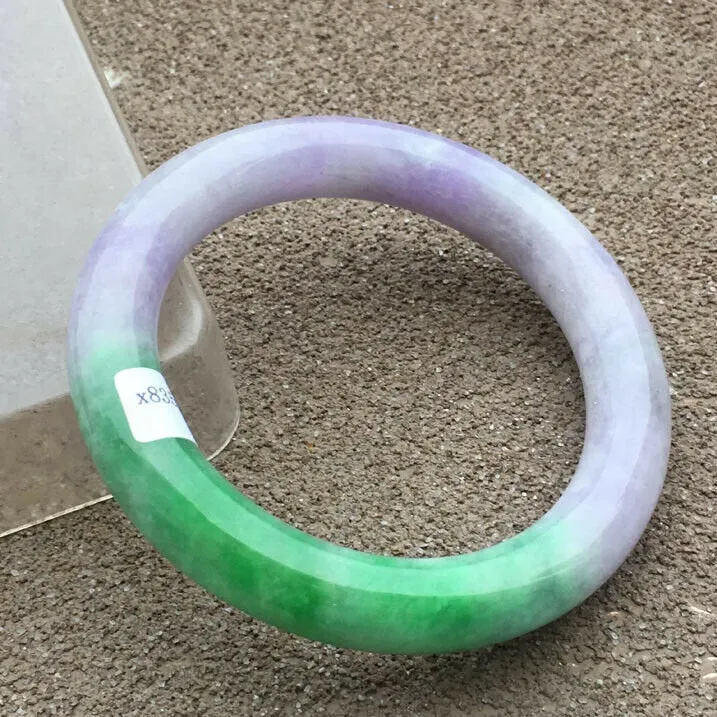 10% OFF- 56/57/58mm Certified Natural 3 Color Jadeite Emerald A*Jade HandCarved Bangle x2041
