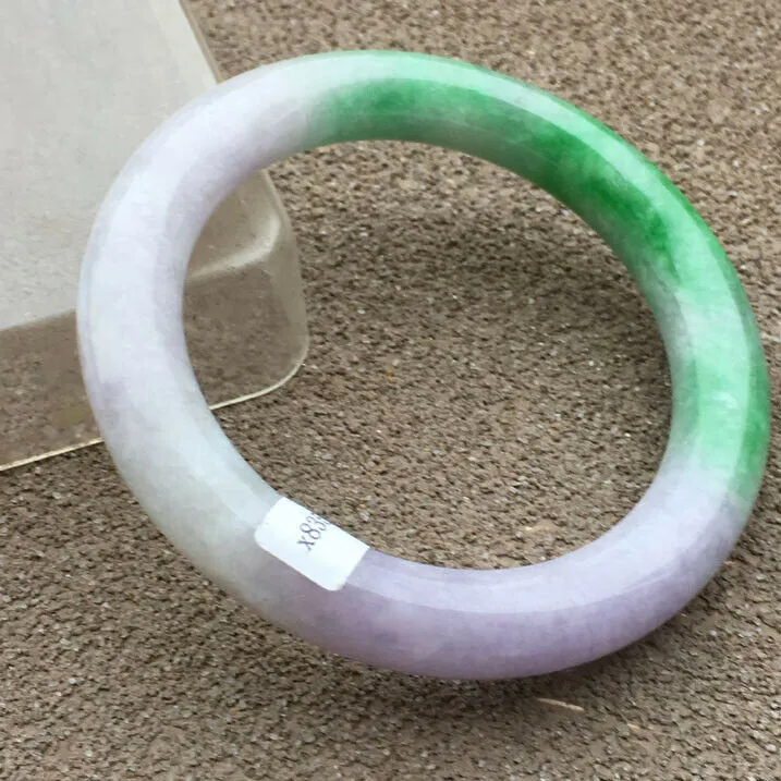 10% OFF- 56/57/58mm Certified Natural 3 Color Jadeite Emerald A*Jade HandCarved Bangle x2058
