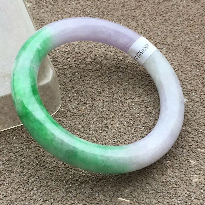 10% OFF- 56/57/58mm Certified Natural 3 Color Jadeite Emerald A*Jade HandCarved Bangle x2058