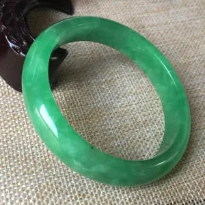 10% OFF- 56/57/58mm Certified Natural Jadeite Emerald A*Jade HandCarved Bangle G010