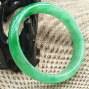 10% OFF- 57/58/59 mm Certified Natural Jadeite Emerald A*Jade HandCarved Bangle P110