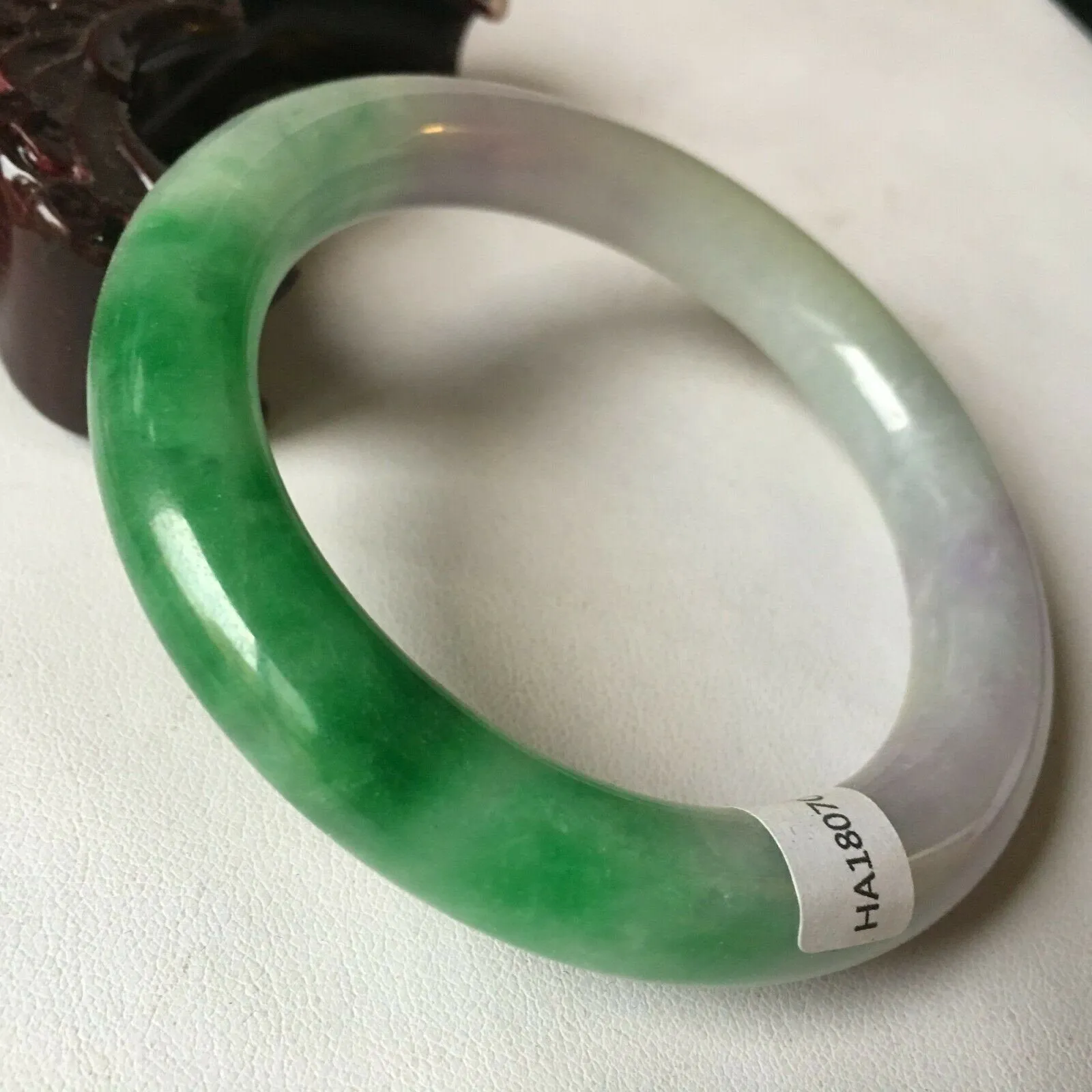 10% OFF- 57/58/59mm Certified Natural 3 Color Jadeite Emerald A*Jade HandCarved Bangle HA2042