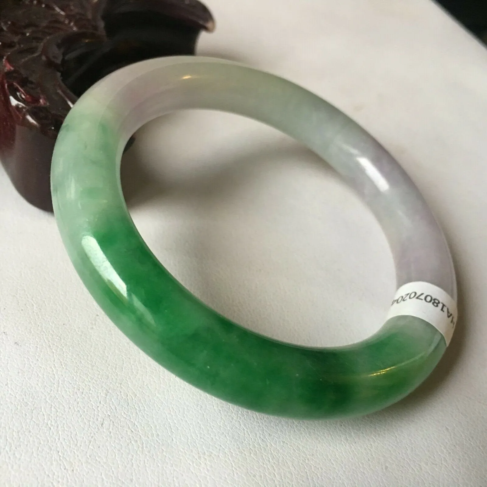10% OFF- 57/58/59mm Certified Natural 3 Color Jadeite Emerald A*Jade HandCarved Bangle HA2042