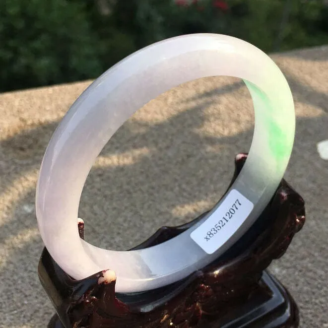 10% OFF- 57/58/59mm Certified Natural 3 Color Jadeite Emerald A*Jade HandCarved Bangle x2077