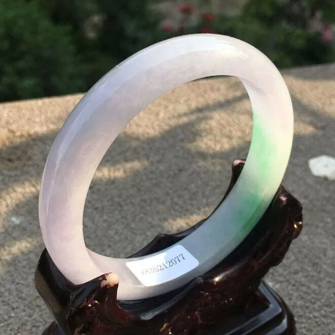 10% OFF- 57/58/59mm Certified Natural 3 Color Jadeite Emerald A*Jade HandCarved Bangle x2077