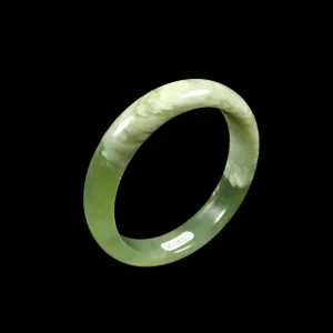 10% OFF- 57/58/59mm Certified Natural Cloud Green Jadeite Emerald A*Jade HandCarved Bangle VV2653