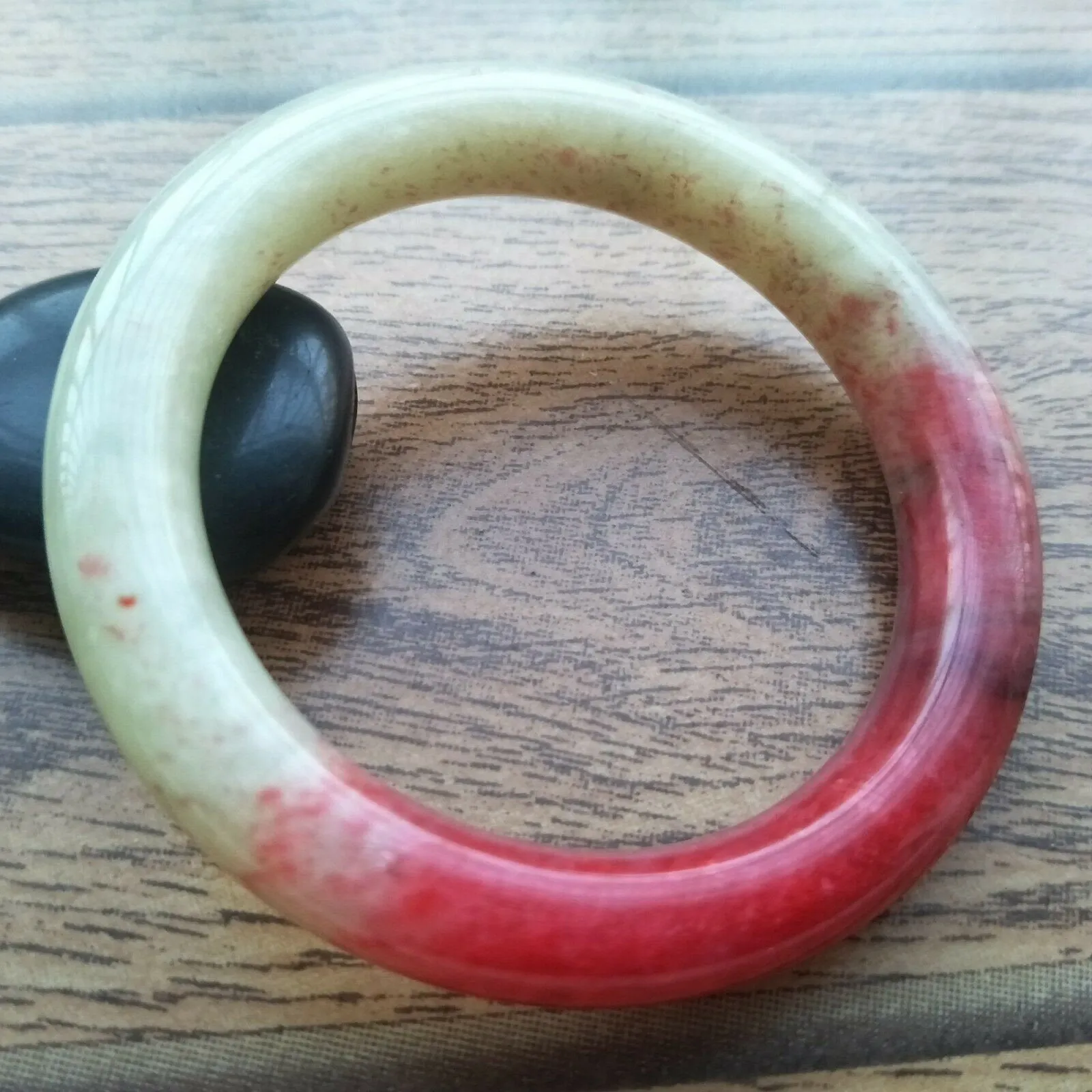 10% OFF- 57/58/59mm Certified Natural Red Jadeite Emerald A*Jade Handcarved Bangle A001