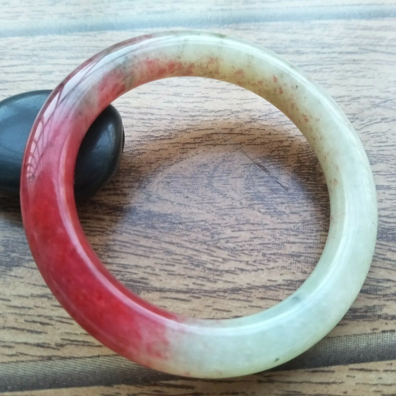 10% OFF- 57/58/59mm Certified Natural Red Jadeite Emerald A*Jade Handcarved Bangle A001